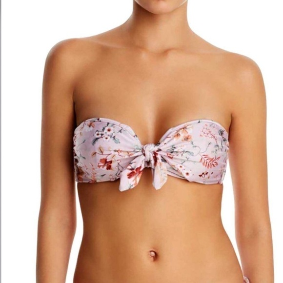 NWT MINKPINK Summer Meadow Tie Front Bikini Top L - Picture 1 of 8